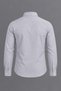 Men's Classic Collar Long Sleeve Buttoned Slim Fit Gray Shirt - 3