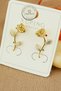 Xuping Earrings - Xuping 2cm Stone Rose Nail Model Gold Hoop Earrings Do Not Tarnish - 3