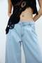 Wide twill trousers