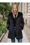 Women's Black Quilted Coat with Fur Inside 100 cm - 2