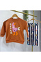 Girl's Duck Print Striped Top and Bottom Set - 3