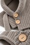 Cozy Hood Unisex Button Detailed Soft Knitted Balaclava Hooded Scarf Neck Warmer - 4