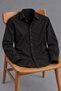 Men's Classic Collar Long Sleeve Buttoned Slim Fit Black Shirt - 5