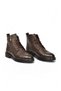 Rubber Sole, Lace-Up, Zippered, Brown Skin, Genuine Leather, Fleece Lined Men's Boots 600531 - 4