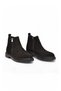 Rubber Sole Zippered Stylish Comfortable Black Genuine Leather Men's Classic Chelsea Boots 600543 - 4