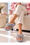 Puffy Soft Plush Flip-Flop House Slippers Soft Soled Winter Comfortable Daily Comfortable Dowry Slippers Stc1385 - 3