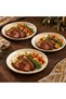 Bilbao Set of 3 25 cm Cream Plain Plates – 3 Piece Porcelain - 6