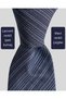 Blue Patterned Navy Blue Silk Tie – 8 cm Wide - 2