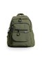 Small Size 32 cm Lightweight Waterproof Parachute Fabric Multi-Compartment Daily Women's Backpack Green 8317A