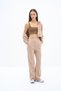 Women's 3 Thread Cotton Hooded Zipper Sweatshirt and Wide Leg Sweatpants - Sweat Suit Set - 8