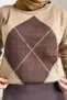 Pullover mit Baklava-Muster, Farbe Camel, HM2976 - 4