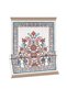 Red Ivy Pattern Velvet Prayer Rug - 4