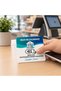 Nfc iban card, 9x9 cm, uv printed plexiglass, contactless iban payment information sharing, single card with strap. - 3