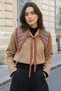 Geometric Floral Motif Pattern Collar Shoulder Scarf 60X55 cm - 2