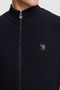 Men's Navy Blue Stand Collar Zippered Slim Fit 100% Cotton Basic Knitwear Cardigan 50328871-Vr033 - 6