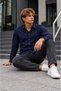 Men's Classic Collar Navy Blue Premium Shirt - 3