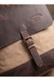Genuine Leather Waxed Canvas Unisex Postman Shoulder Bag – Daily Use Office Tablet Waterproof – 7197 - 6