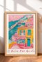 6 Piece Bella Italia Framed Painting Set Italy Posters Living Room Kitchen Gallery Wall Sixmx16 - 3