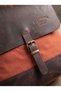 Genuine Leather Waxed Canvas Unisex Postman Shoulder Bag – Daily Use Office Tablet Waterproof – 7197 - 5