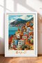 6 Piece Naples and Amalfi Coast Framed Art Set Italy Posters Wall Decor Sixit14 - 3