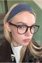 Clubmaster Unisex Brown Framed Vintage Oval Ultra Light Blue Block Blue Light Filter Screen Glasses - 2