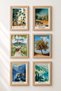 6 Piece Tuscany Country Breeze Framed Painting Set Italy Posters Wall Decor Sixmx38