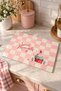 Glass Cutting Board Sweet Moments Powder Pink Checkered Cupcake Themed - Glass Cutting Board |   20cm X 30cm