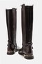 Valentina Women's Gold Metal Heel Detailed Back Stretch Above-Knee Boots - 4