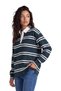 Thin striped long sleeve polo collar t-shirt - 5