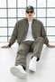Men's Zippered Bomber Seasonal Khaki Raincoat - 2