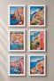 6 Piece Colorful Coastal Towns Framed Painting Set Italy Posters Wall Decor Sixit02