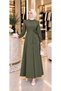 Pi̇le Detailed Dress -Khaki̇