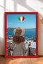 6 Piece Straw Hat and Sea Framed Painting Set Italy Posters Wall Decor Sixit42 - 2