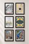 6 Piece Balconies and Squares Framed Painting Set Italy Posters Wall Decor Sixmx39