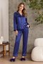 Premium Satin Fabric Buttoned Long Sleeve Ribbed Satin Fabric Suit