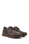 Men's Brown Lace-Up Genuine Leather Shoes - 3