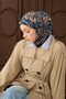 Velora Scarf Vintage Damask Midnight Blue - 3