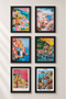 6 Piece Colorful Hillside Houses Framed Painting Set Italy Posters Wall Decor Sixit17