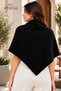 Black Soft Textured Front-Tie Women's Shoulder Shawl - 3