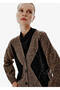 Intarsia Knit Stone Detailed Black Knitwear Cardigan - 4