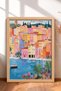 6 Piece Colorful Coastal Towns Framed Painting Set Italy Posters Wall Decor Sixit02 - 4