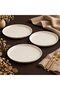 Bilbao 3-Piece 21 cm Cream Flat Plate Set - 4