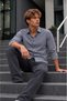 Men's Classic Collar Anthracite Premium Shirt - 5