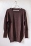 Brown Round Neck Glittery Slit Casual Long Back Oversize Knitwear Sweater 75 68 - 2