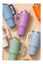 Benetton Stainless Steel Thermos 900 ml with Straw and Handle for Sports and Car Interior Orange Be-Kct100-Tz - 2