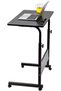 Qualife Laptop Table Computer Desk Overbed Table with Wheels&Pad Slot Movable Height Adjustable Beds - 8