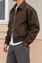 Men's Oversize Double-Way Zipper 100% Cotton Jacket – Comfortable Fit, Elastic, Daily and Casual Style - 3