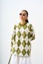 Women's Baklava Pattern Knitwear Tunic Pistachio Green - 4