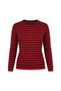 Red and Brown Striped Liya Knit Sweater - 2