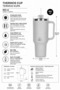 Benetton Stainless Steel Thermos 900 ml with Straw and Handle for Sports and Car Interior Cream Yellow Be-Kct100-Ks - 5